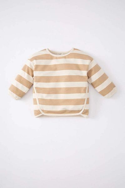 DeFacto Striped Crew Neck Sweatshirt for Baby Girl - C2402a524sp