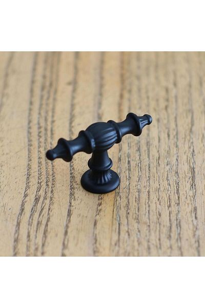 Badem10 Buton metalic negru Mobilier Bucătărie Sertar Dulap Capac Mâner