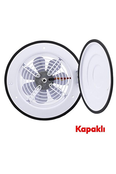 Badem10 Kapaklı Vantilatör 300 Mm Banyo Wc Işyeri Havalandırma Aspiratörü Fanı Kirli Hava Kötü Koku Metal