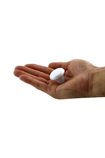 Badem10 (ΣΚΛΗΡΟ ΠΛΑΣΤΙΚΟ) Κουμπί μανιταριού Λευκό Στρογγυλό Έπιπλο Συρτάρι Κουζίνας Λαβή Ντουλάπας Λαβές 10 τμχ