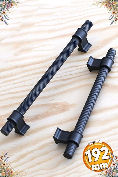 Badem10 Mâner metalic negru Hisar 192 mm-19,2 cm Mobilier Bucătărie Sertar Dulap Dulap Mânere Mâner