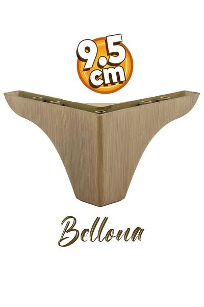 Badem10 Bellona Rose Mobilier Canapea Fotoliu Puf Picior 9,5 Cm Maro Deschis Picioare de bază