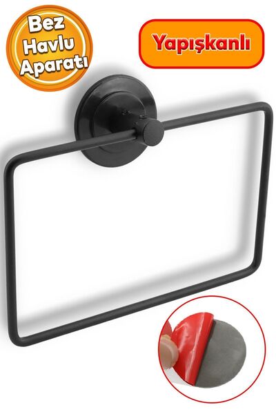 Badem10 Yapışkanlı Banyo Havluluk Bornoz Askısı Tutacağı Asacağı Asma Aparatı...