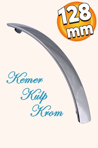 Badem10 Cureaua Mobilier Bucătărie Sertar Dulap Ușă Dulap Metal Plat 128 Mm Mâner Cromat Mâner
