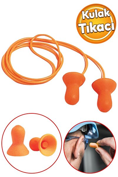 Badem10 Kulak Tıkacı 26 Db Yıkanabilir İpli Tıkaç Gürültü Ses Önleyici Yüzme ...