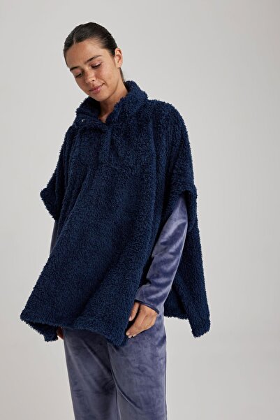 DeFacto Fall In Love Oversize Stand Collar Fringed Dressing Case A3436ax23au