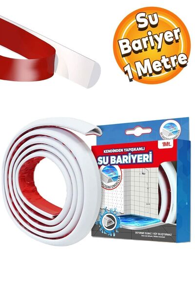 Badem10 Su Bariyeri Kapı Altı Sızdırmaz Su Tutucu Yapışkanlı Silikon Bant İzo...