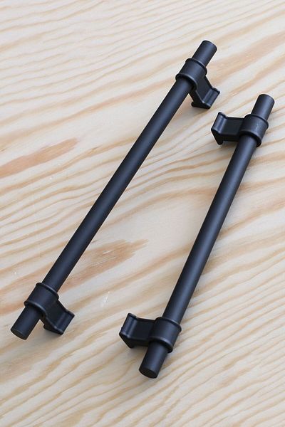 Badem10 Hisar 160 mm Mâner negru Mobilier Bucătărie Sertar Dulap Dulap Capac Mâner Mâner Metal 16 mm