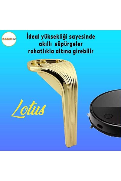 Badem10 Lotus Mobilier de lux Canapea Masuta de cafea Unitate TV Picioare 16 Cm Aur Aur Picioare de bază