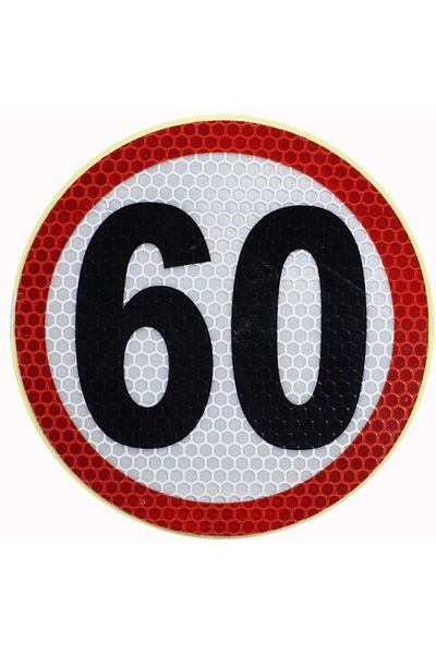 Badem10 60 Speed Lettering - Reflective Phosphorescent Tape, Truck Truck Dorse, 11 Cm Back Adhesive