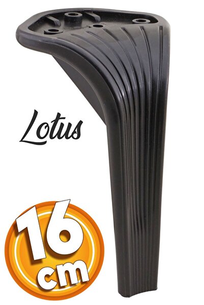 Badem10 Lotus Lüks Mobilya Kanepe Sehpa Tv Ünitesi Koltuk Ayağı 16 Cm Siyah B...