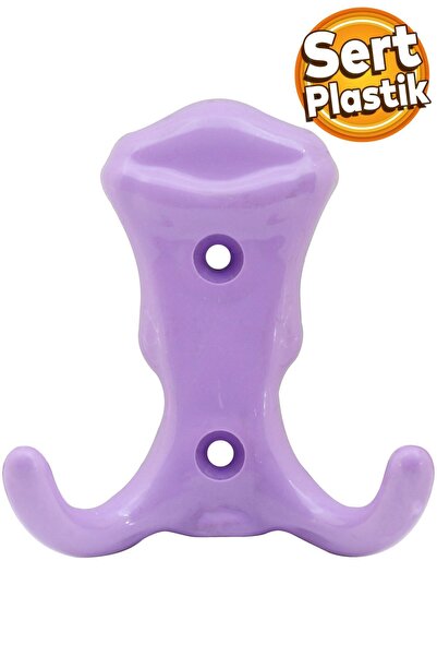 Badem10 Martı Duvar Vestiyer Portmanto Askısı Dolap Elbise Askılığı Lila Renk...