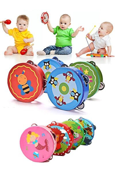 Montessori Bebek Müzik Aleti Ahşap Tef - Davul