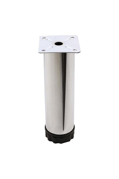 Badem10 15 cm Chrome Leg Adjustable Metal Support Sofa Base Seat - 5 Pcs