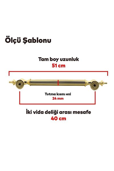Badem10 Mâner de tragere pentru ușă glisantă Çukurca Mâner de prindere Mâner de ușă din oțel Mâner de ușă Gol Aur 40 Cm
