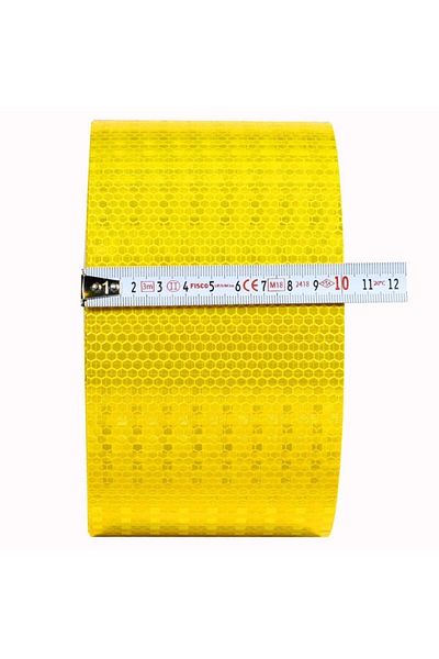 Mfk 10 Mt Reflective Yellow Highlighter Strip Tape - Vehicle, Auto, Truck Exterior Accessory Warning Tape