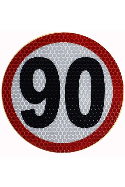 Badem10 11 Cm Phosphorescent Tape Reflective Truck Dorse - "90" Speed Lettering