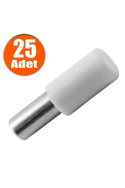 Badem10 Raf Pimi Plastik Başlı Cam Tutucu Mobilya Dolap Pimi (25 Adet)