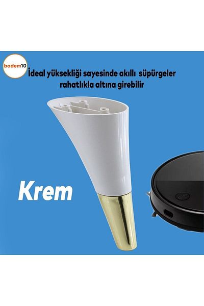 Badem10 Clara Mobila Canapea Masuta de cafea Unitate TV Baza Fotoliu Picior Crem Culoare Aur 15 Cm Picioare