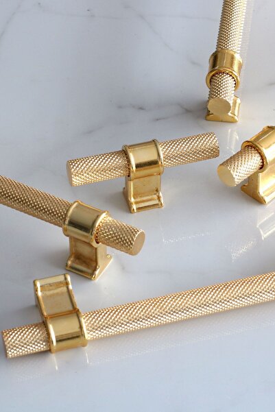 Badem10 Hisar Gold Metal 128 mm Mobilier zimțat Bucătărie Sertar Dulap Dulap Mâner Mâner