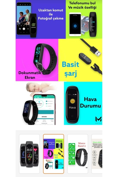 pullmarkt Smart Bracelet Watch Sports Wristwatch