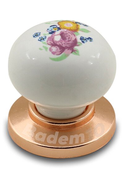 Badem10 Mâner pentru ușă dulap din porțelan Mâner din cupru Murat Mebeli