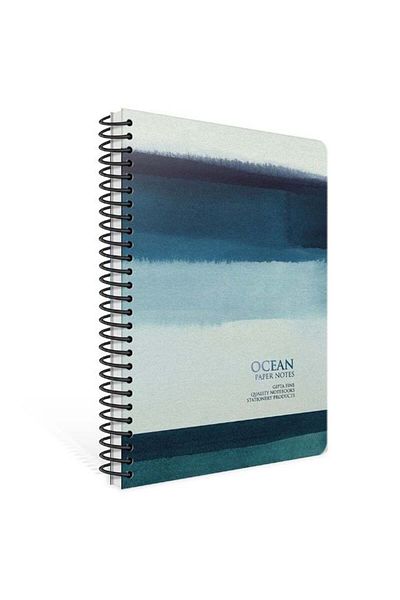 Gıpta Paper Notes Spiral Ocean Hard Cover 120 Sheets 17*24 Line Notebook