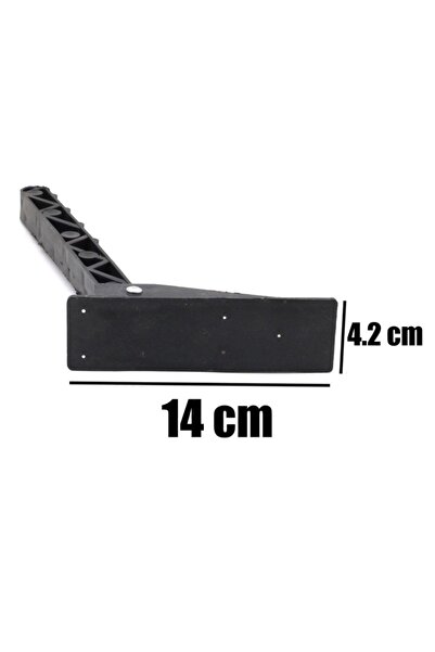 Badem10 Yer Sofra Ayağı Katlanır Yer Sofrası Sini Altı Siyah Plastik Ayak 20 Cm (4 ADET)