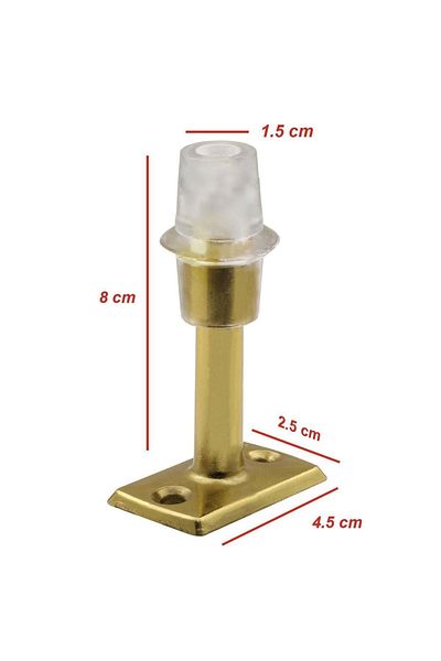 Badem10 8 Cm 5 Bucăți Plastic Aur Silicon Mâner Ușă Opritor Opritor Suport