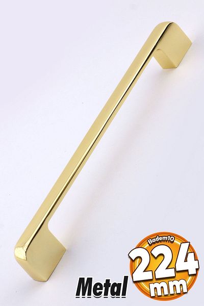 Badem10 Sertar de bucătărie Arel PREMIUM cu Club metalic de 224 mm Golden Gold