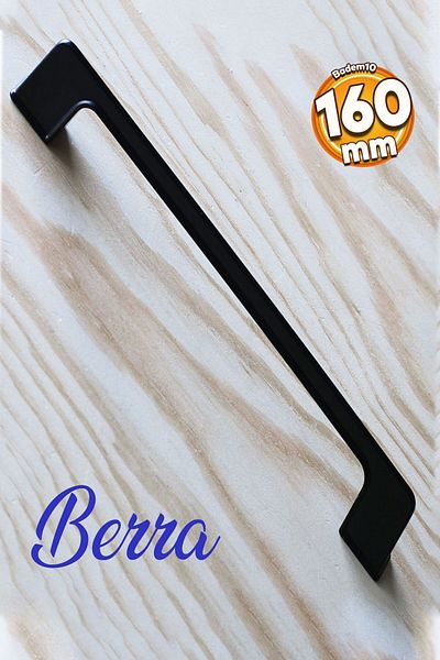 Badem10 Berra 160 Mm Mobilier Metal Negru Bucătărie Sertar Dulap Dulap 16 Cm Mâner Mâner