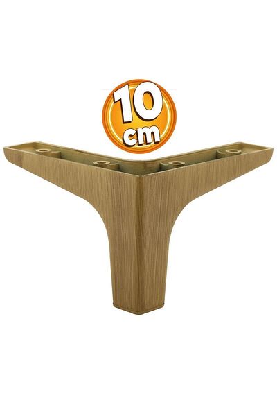 Badem10 Mobilier de lux Sedef Canapea Masă de cafea Unitate TV Picior fotoliu 10 cm Picioare din nuc deschis (4 buc.)