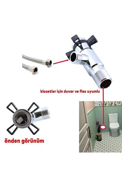 Badem10 Open Close 4 Arm Bidet Faucet Intermediate Faucet Cross 0010