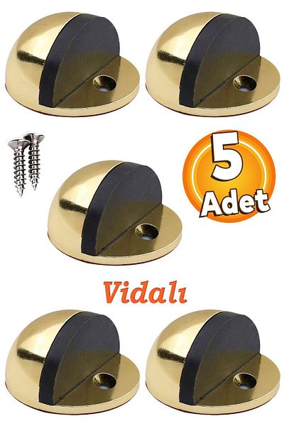 Badem10 Semicrescător Șurub Mâner Ușă Opritor Tampon Metal Opritor Ușă Opritor Suport Mâner Albrifin 5 buc