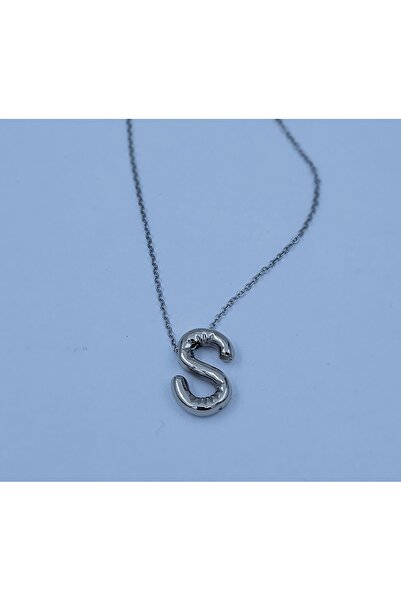 CAM Kadın koly Balon harfi  ince zincir kolyesi gold ve gümüş renki