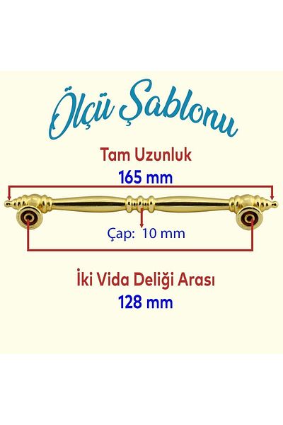 Badem10 Mobilier de lux auriu Sertar de bucătărie 128 mm Mânere