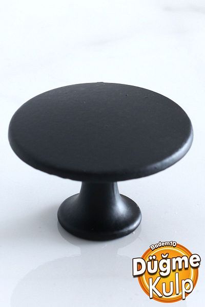 Badem10 Apartament (premium Flat Button Mobilier negru mat Sertar de bucătărie Dulap Dulap Capac Mâner metalic