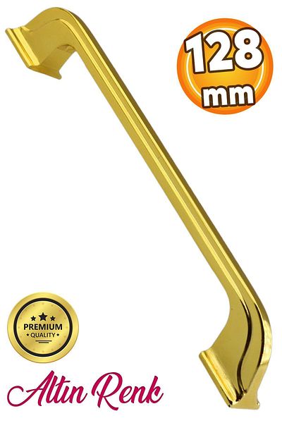 Badem10 Alperen Mobilier drept Sertar de bucătărie Dulap dulap Mâner Mâner metalic Mâner (128 MM-12,8 CM) Aur