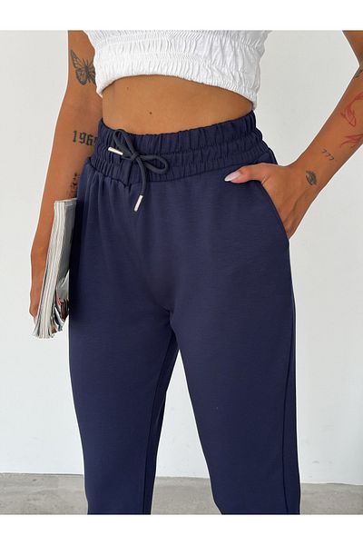 Noa Noa Skinny Leg Modal Sweatpants - Slit Detailed