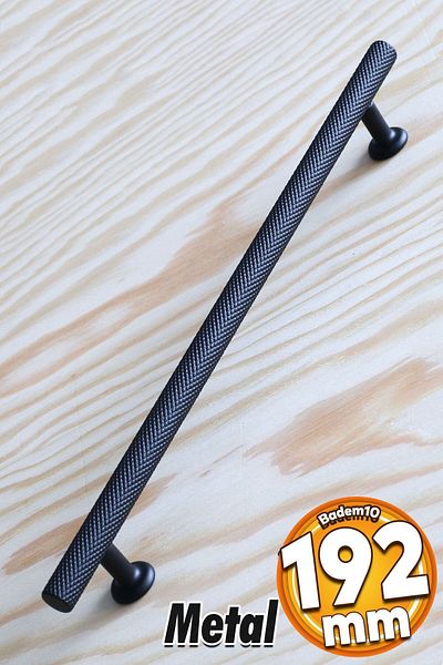 Badem10 Doruk (PREMIUM) Mobilier Bucătărie Sertar Dulap Dulap Negru 192 Mm Mânere Metalice Mâner Mâner