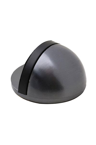 Badem10 Buton de ușă adeziv Semi-lună Opritor Tampon Stop Metal Opritor Suport Mâner Satin Fum 5 buc
