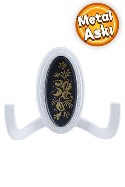 Badem10 Palmira Duvar Vestiyer Askısı Metal Dolap Elbise Havlu Askılığı Beyaz...