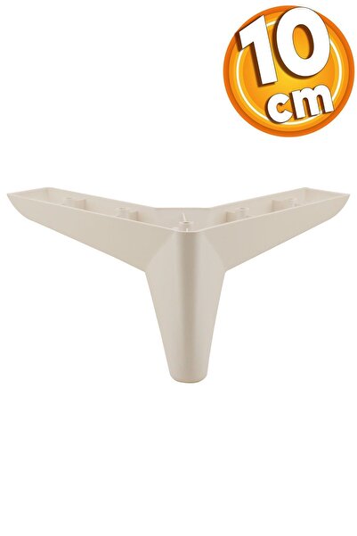 Badem10 Napoli Lüks Mobilya Kanepe Sehpa Puf Koltuk Ayağı 10 Cm Krem Baza Aya...