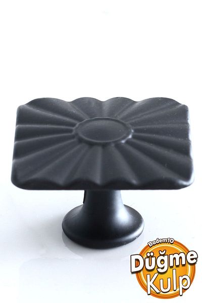 Badem10 Buton pătrat solar Mâner negru mat Mobilier Sertar de bucătărie Dulap dulap Mânere capac Mâner metal