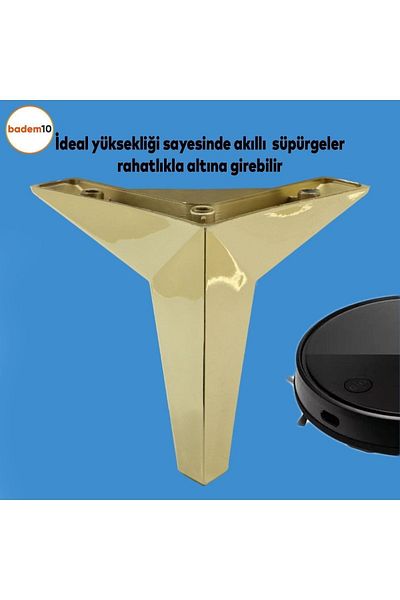 Badem10 Kale Mobila Canapea Masuta de cafea Unitate TV Fata de scaun 12 Cm Aur Aur Baza Picioare