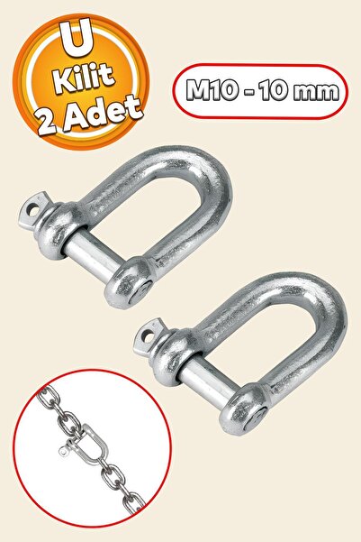 Badem10 Salıncak Askısı Ek Bağlantı Parça Aparat Kilitli Karabina U Tipi Zinc...