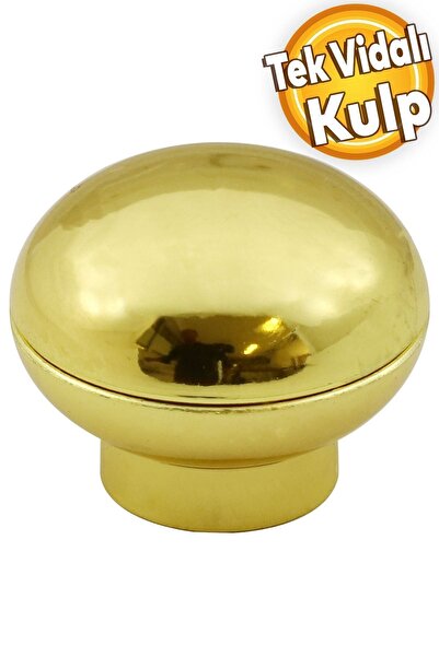 Badem10 Mobilier cu butoane Alya - Sertar de bucătărie, dulap și dulap din plastic auriu cu o singură șurub