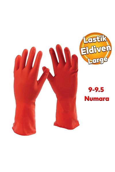 Badem10 Cleaning Dish Washing Clothes Health Industry Food Multi-Purpose Gloves Large 9-9.5 Size 1 Pair
