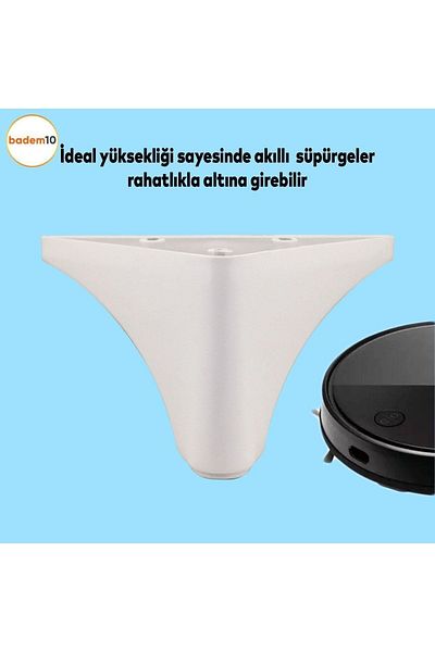 Badem10 Yonca Mobilier de lux Canapea Masuta de cafea Unitate TV Picioare 10 Cm Picioare de bază albe
