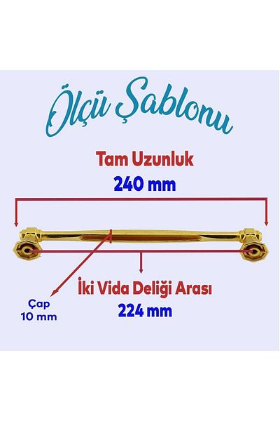 Badem10 Mobilier Meltem dinamic de 224 mm cu metale aurii